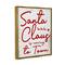 Stupell Industries Santa Claus Coming to Town Phrase Framed Floater Canvas Wall Art